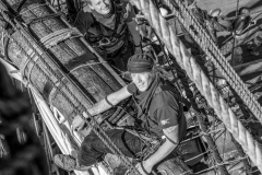 Riggers working on the yards