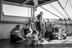 Los Chicos relaxing on deck